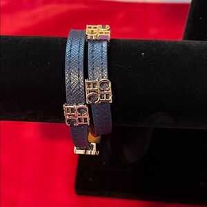 Elegant Blue and Gold Bracelet